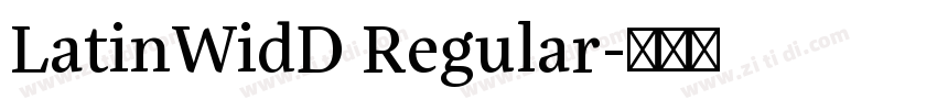 LatinWidD Regular字体转换